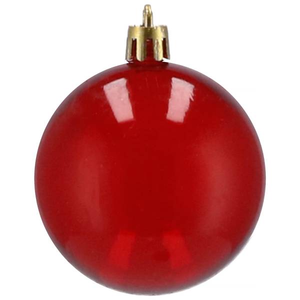 Weihnachtskugel 20 Stück Rot - Kunststoff - 6 x 6 x 6 cm