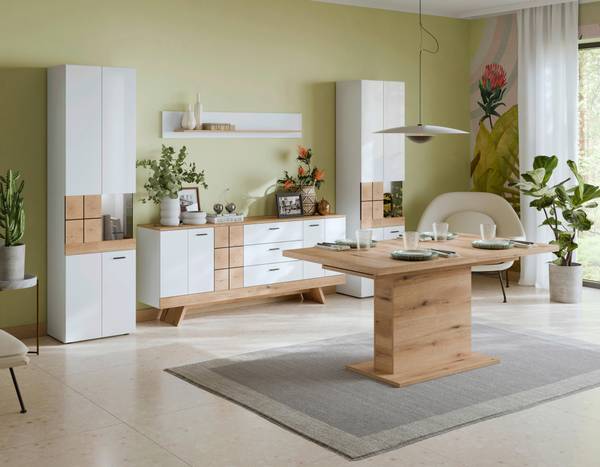 Kommode ORETA Braun - Weiß - Holzwerkstoff - 184 x 79 x 40 cm