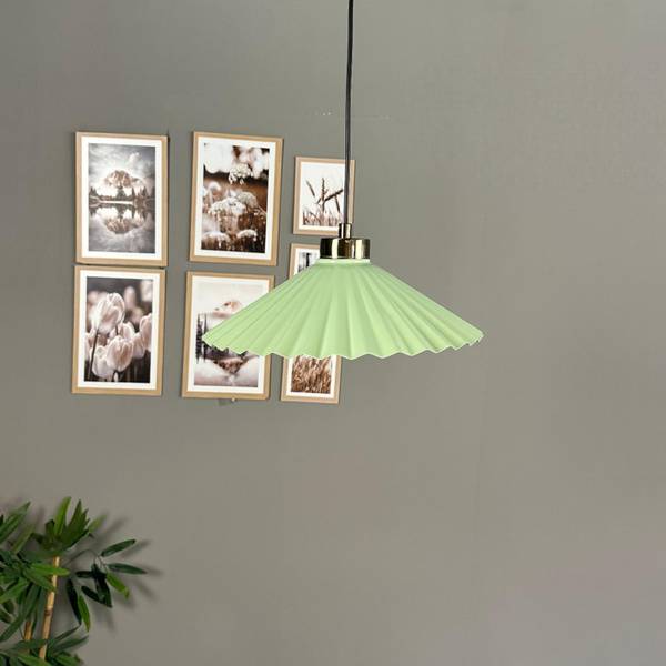 Pendelleuchte Avilla Grün - Metall - 25 x 20 x 25 cm
