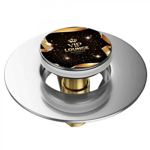 Pop-Up Waschbeckenstöpsel VIP-Lounge Schwarz - Metall - 6 x 4 x 5 cm