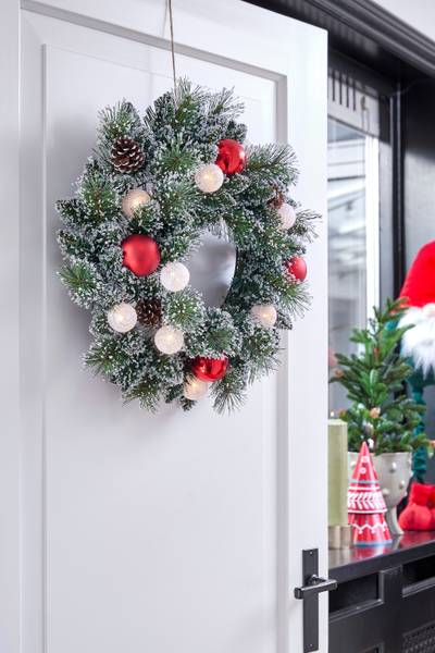 Weihnachtskranz Kaprun Grün - Metall - 45 x 10 x 45 cm