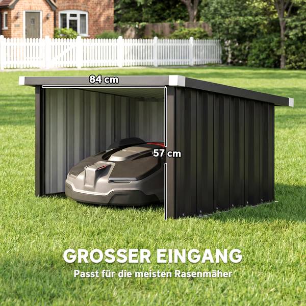 Mähroboter Garage 845-437V01CG Grau - Metall - 86 x 63 x 108 cm