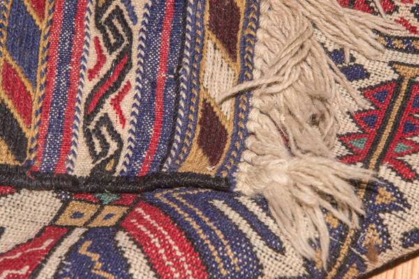 Kelimteppich Morgenland Beige - Wolle - 185 x 1 x 276 cm