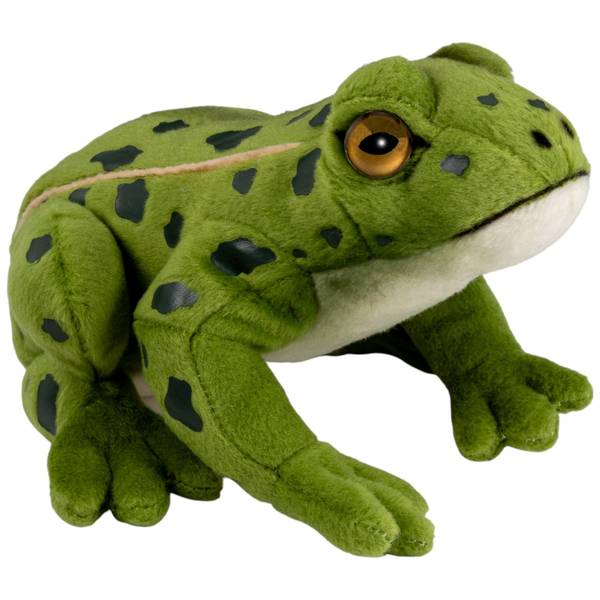 Kuscheltier Teichfrosch Grün - Kunstfell - 13 x 10 x 19 cm