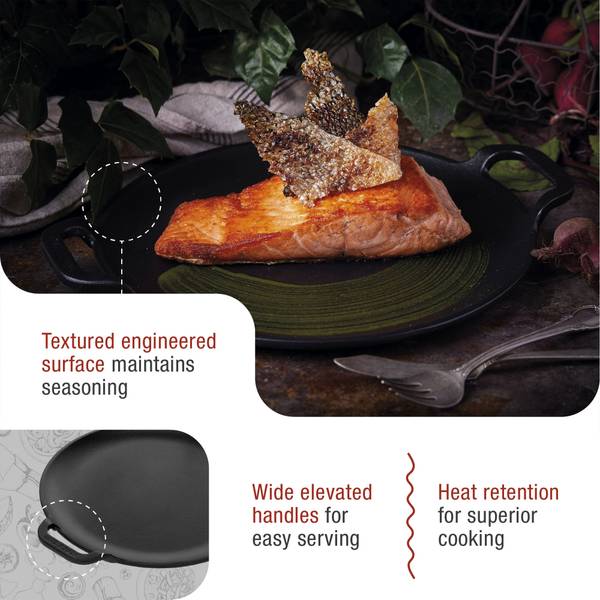Grillplatte VIC-31800 Schwarz - Gusseisen - 25 x 1 x 25 cm