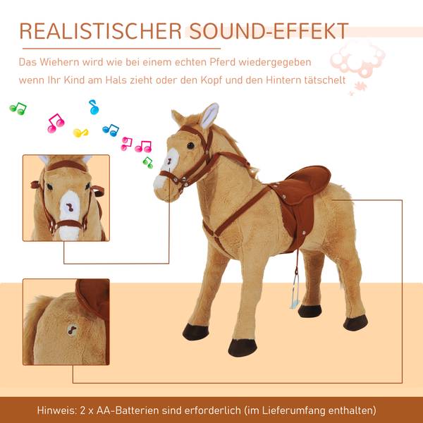 Kinderpferd 330-043 Beige