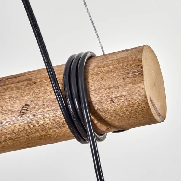 Pendelleuchte Cesaro Grau - Silber - Holzwerkstoff - Metall - 14 x 150 x 60 cm