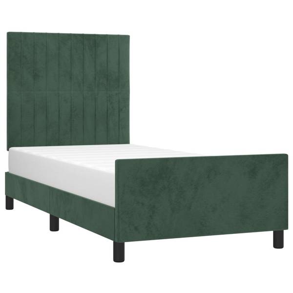 Bettgestell mit Kopfteil 3017204-14 Dunkelgrün - 93 x 203 cm
