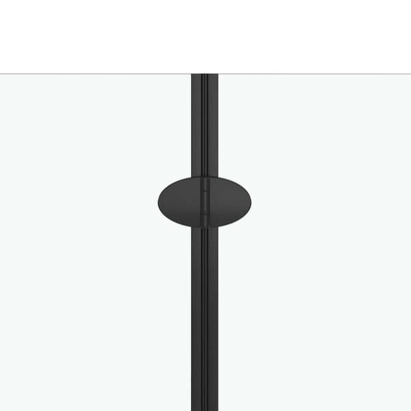 Duschabtrennung 3003717 Schwarz - Aluminium - Edelstahl - 120 x 140 x 1 cm