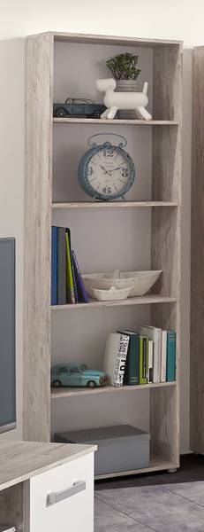 Standregal Bente 5 offene Fächer Braun - Holzverbundwerkstoff - 58 x 188 x 29 cm