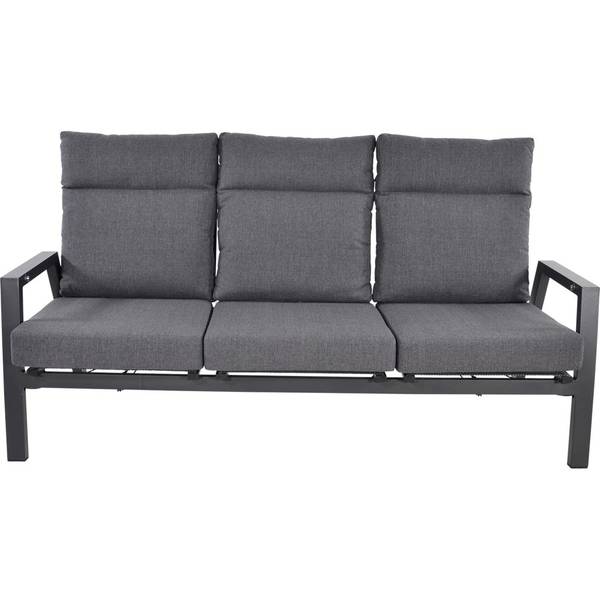 Zweisitzer-Sofa OHIO Grau - Metall - 81 x 63 x 192 cm