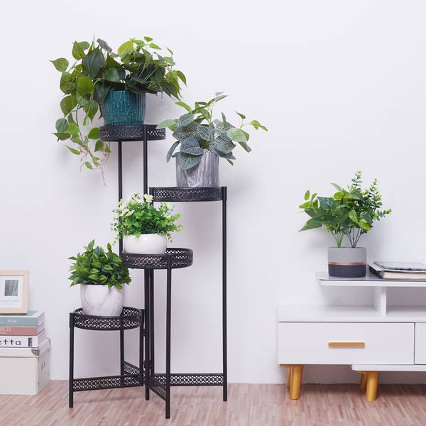 Étagère Plante XJJ491-L Noir - Fer - 22 x 90 x 53 cm