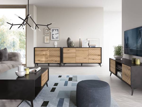 Couchtisch BOULIA Braun - Holzwerkstoff - 104 x 40 x 68 cm