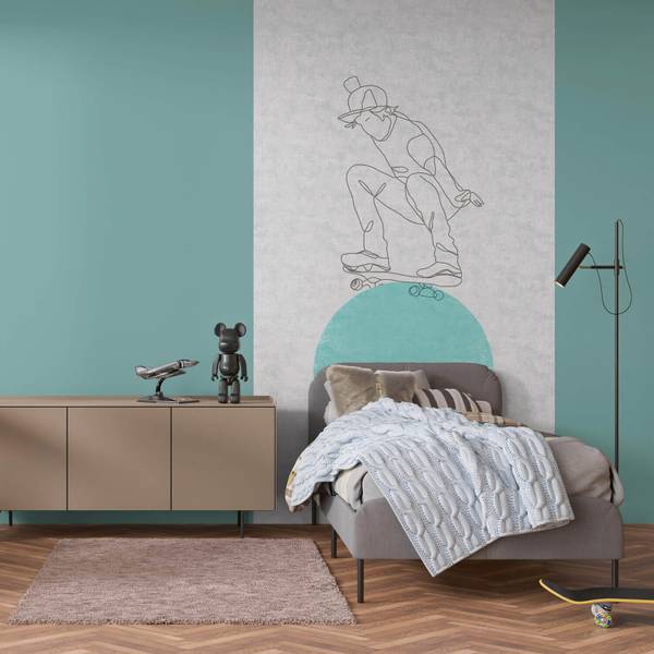 Fototapete 770681-GU Grau - Fleece - 159 x 280 x 1 cm