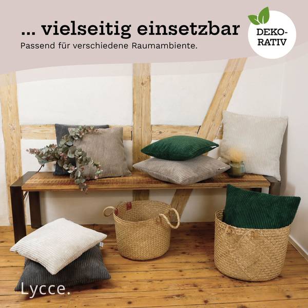 Kissenbezüge Sofia 2er Set Beige