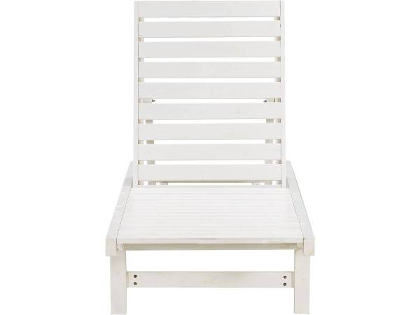 Bain de Soleil en bois  Rawai  - Blanc Blanc - Bois massif - 65 x 96 x 194 cm