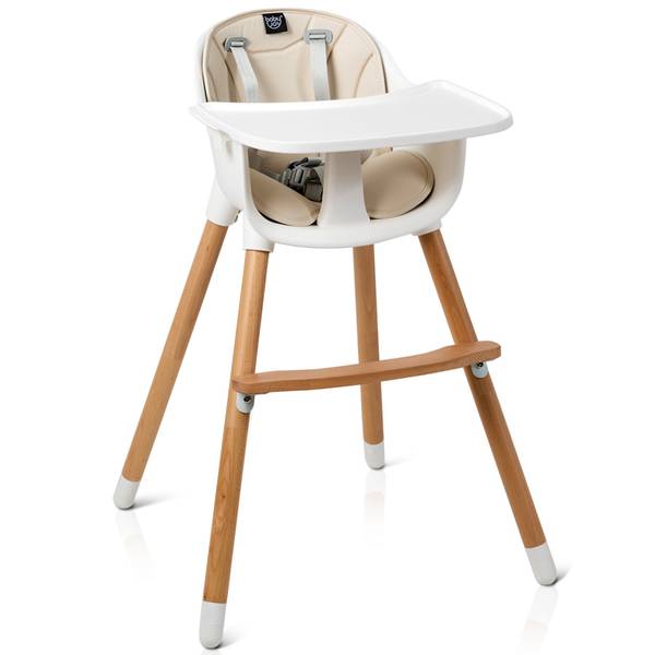 Babyhochstuhl Kinderhochstuhl Beige - Kunststoff - 57 x 83 x 57 cm