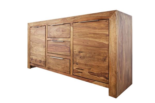 Sideboard PURE Braun - Sheesham - 135 x 70 x 43 cm
