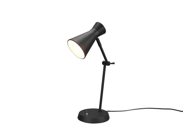 LED Schreibtischleuchte 50cm Schwarz Schwarz - Metall - 23 x 50 x 23 cm