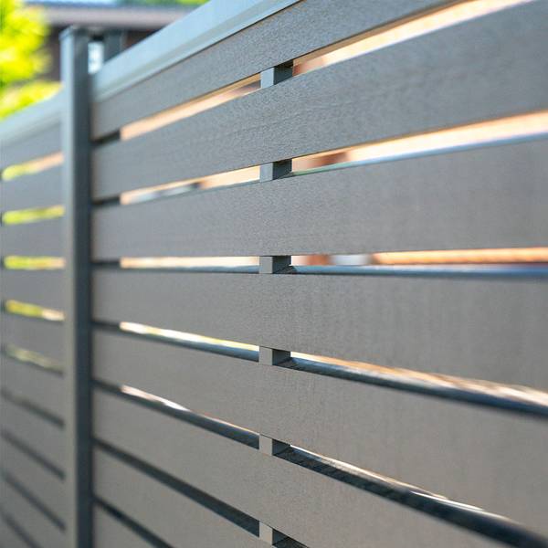 Privacy hek ALIRA donkergrijs - Breedte: 180 cm
