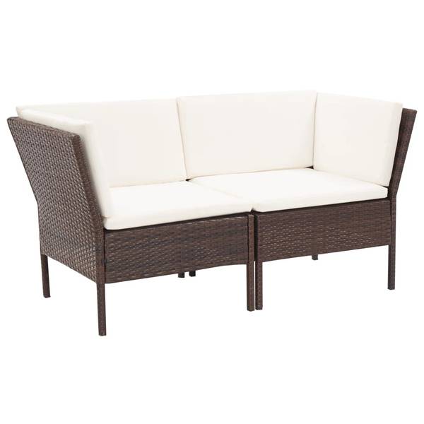 Garten-Lounge-Set 3001261-2 (6-teilig) Braun - Polyester - Stahl - 60 x 35 x 60 cm