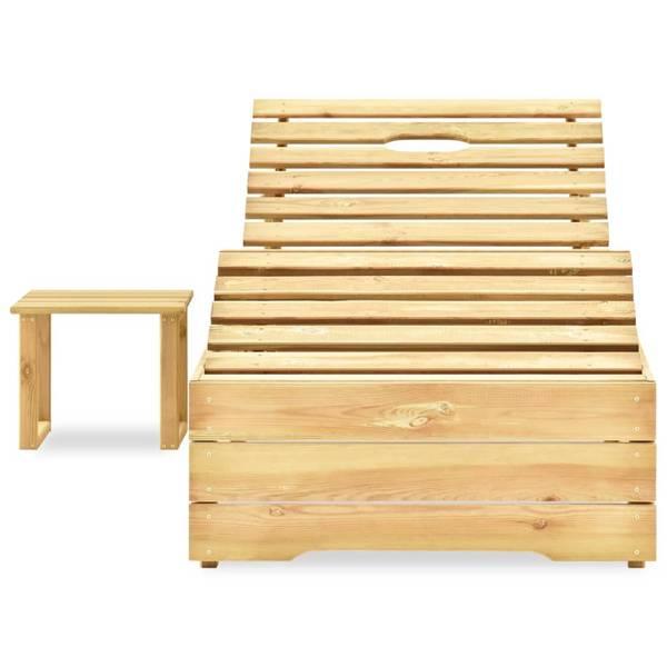 Gartenliege 315403 Braun - Kiefer - 90 x 75 x 198 cm