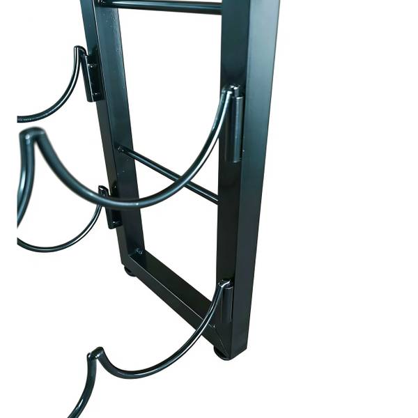 Weinregal für 9 Flaschen Schwarz - Eisen - Stahl - 35 x 36 x 17 cm