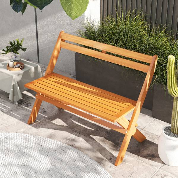 Gartenbank TI97219DE Braun - Massivholz - 56 x 80 x 105 cm