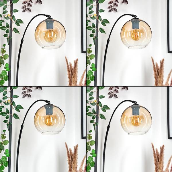 Stehlampe Cesaro Gelb - Aluminium - Klarglas - Marmor - 101 x 185 x 72 cm