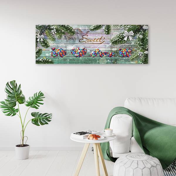 Wandbild schriftzug „sweet home” 120 x 40 cm
