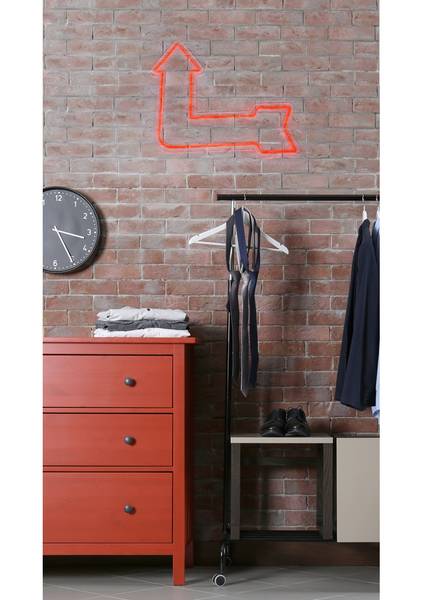 LED Neon Schild Pfeil nach oben Kunststoff - 45 x 39 x 2 cm