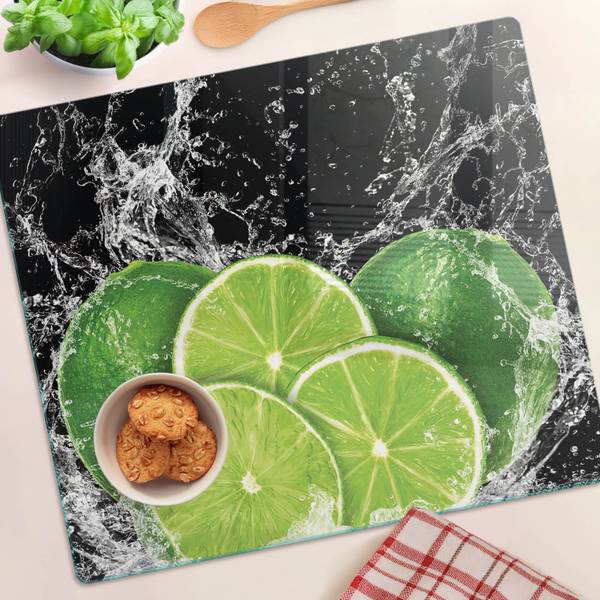 Schneidebrett Hydro Grün - Glas - 60 x 52 x 1 cm