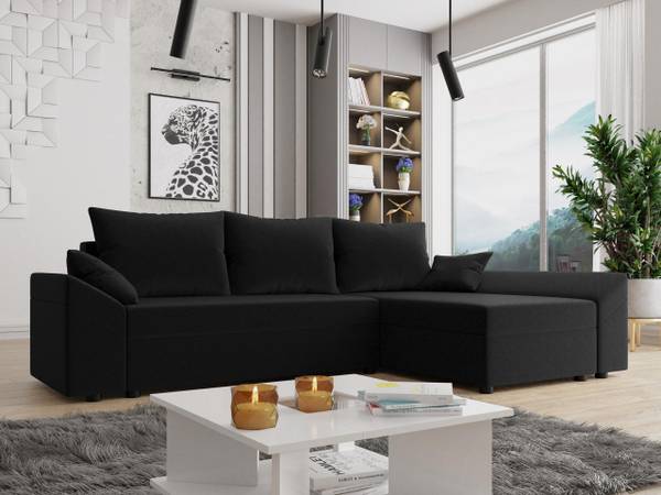 Ecksofa Dante L Lux Schwarz