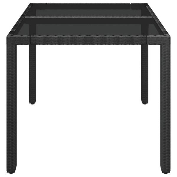 Gartentisch XT224 Schwarz - Glas - 90 x 75 x 90 cm