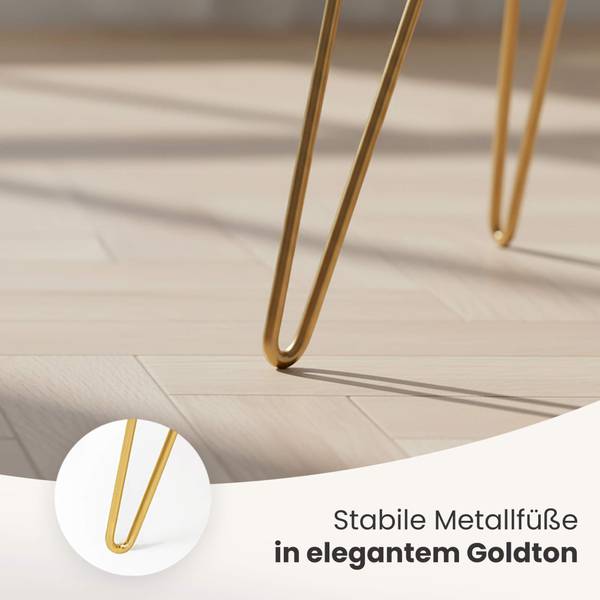 Polsterhocker DOTTY Beige - Creme