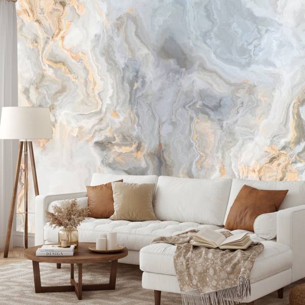 Papier Peint Champ Lavande Soleil 100 x 70 x 70 cm