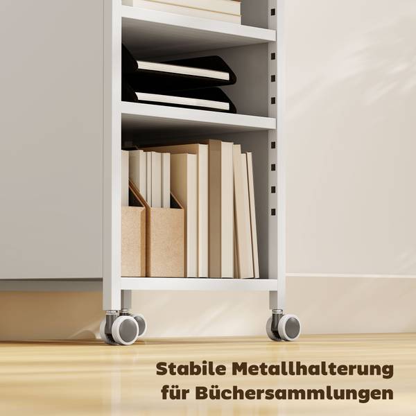 Bücherregal 83B-585V00WT Weiß - Stahl - Polypropylen - 34 x 70 x 35 cm