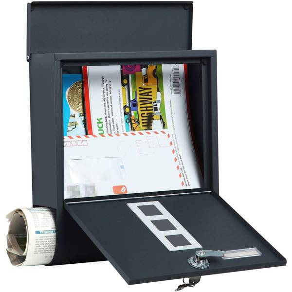 Briefkasten Boxor Grau - Metall - 10 x 34 x 31 cm