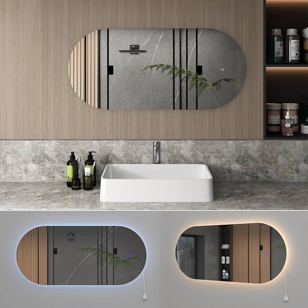 Miroir mural  40756 Blanc - Verre - 110 x 50 x 3 cm