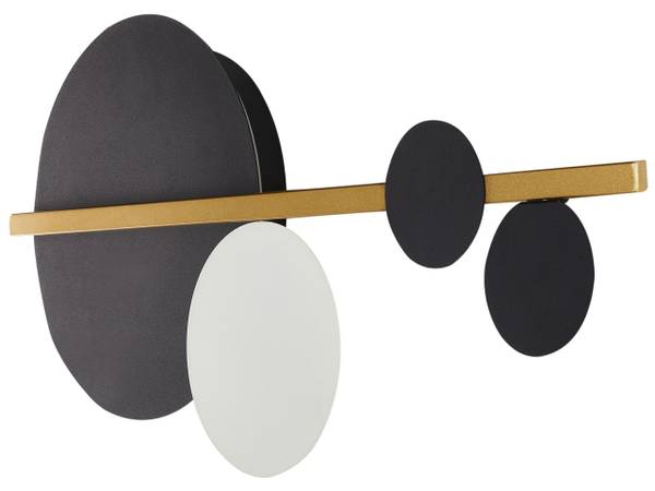 Wandlampen PARITA Schwarz - Gold - Weiß - Metall - 60 x 29 x 4 cm