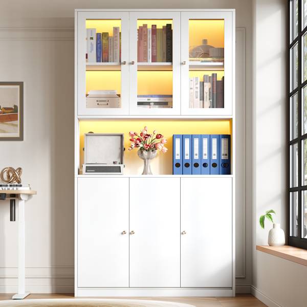 Boekenkast SHEFEve Ⅲ wit - plaatmateriaal op houtbasis - 100 x 200 x 35 cm