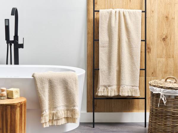 Handtuch ATIU 2-tlg Beige - 150 x 100 cm