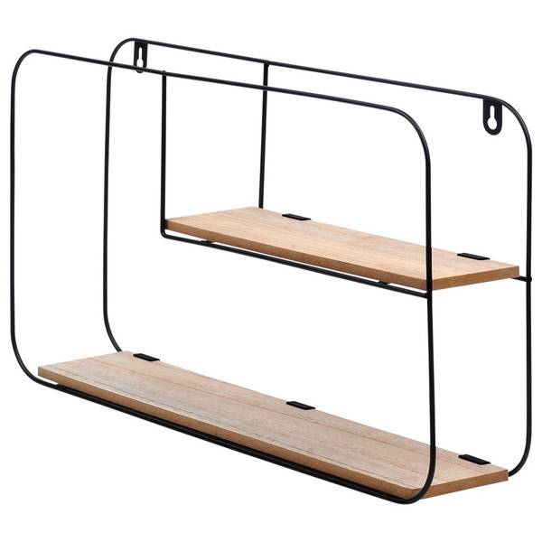 Wandregal 568124 Schwarz - Metall - 11 x 29 x 52 cm