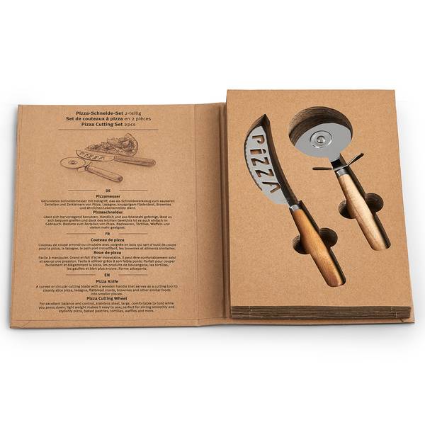 Pizza-Schneide-Set, 2-tlg Silber - Metall - 1 x 1 x 1 cm