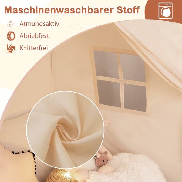 Kinder Spielzelt FB32470 Beige - Textil - 98 x 148 x 157 cm