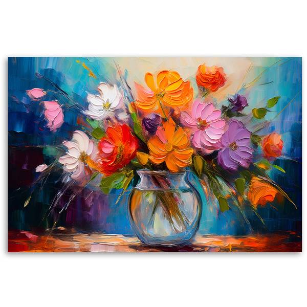Canvas schilderij Bloemen 120 x 80 cm