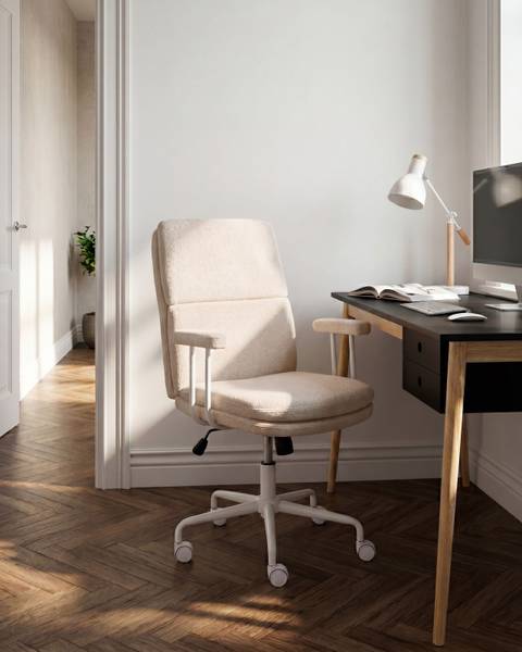 Bürostuhl VERO Beige - Schwarz - Weiß