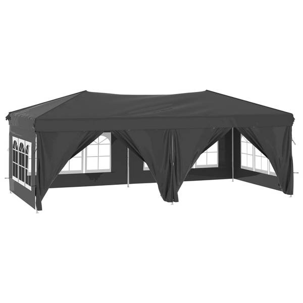 Partyzelt DE345 Grau - Kunststoff - 6 x 580 x 3 cm