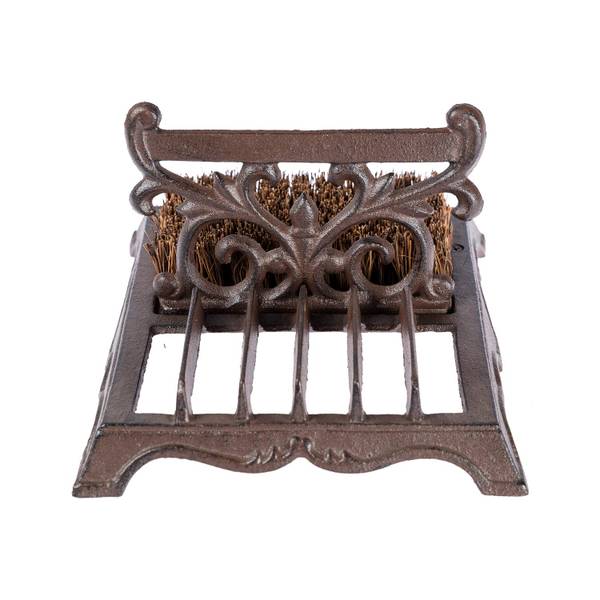 Fußabstreifer Bürste und aus verziertem Braun - Gusseisen - 22 x 1 x 27 cm