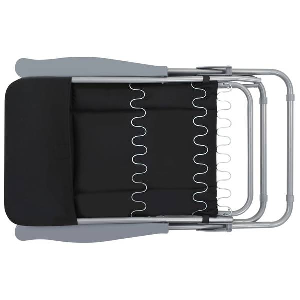 Tuin Stoel 296373 Set van 2 zwart